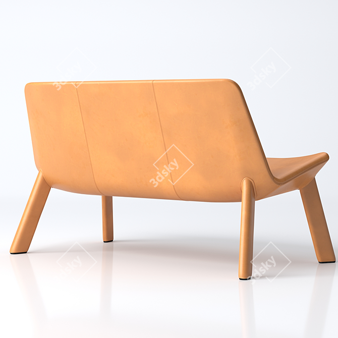BluDot Neat Leather Settee 3D model image 3
