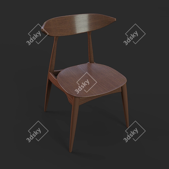 Modern Dining Set: Table & Chairs 3D model image 4
