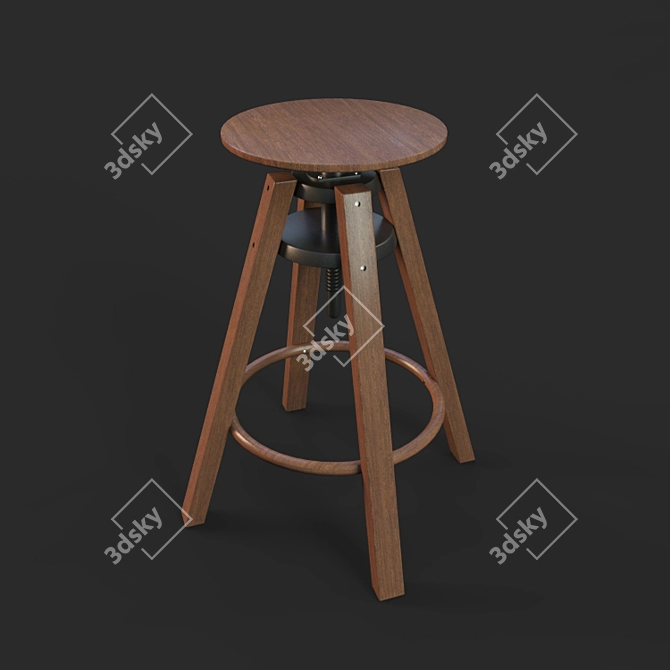 Modern Dining Set: Table & Chairs 3D model image 8
