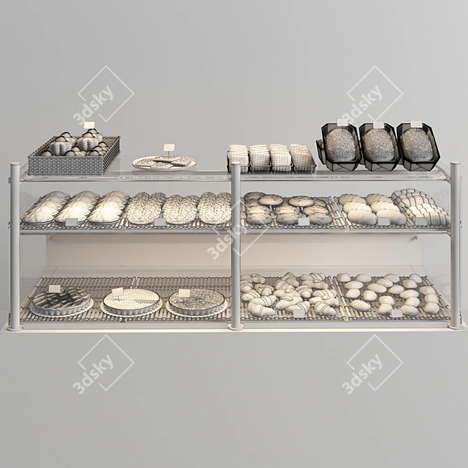 Viennoiserie Delight Showcase 3D model image 3