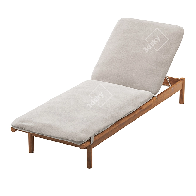 Dedon Tibbo Beach Chair: Luxury Outdoor Comfort 3D model image 2