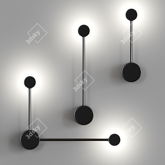 Minimalist Metal Lampatron DOTS 3D model image 3