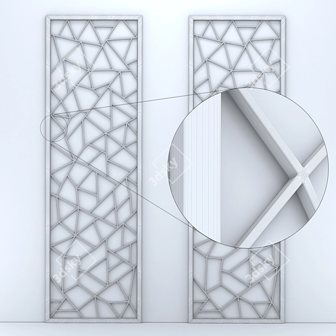 3D Decorative Wall Panel 3D model image 3