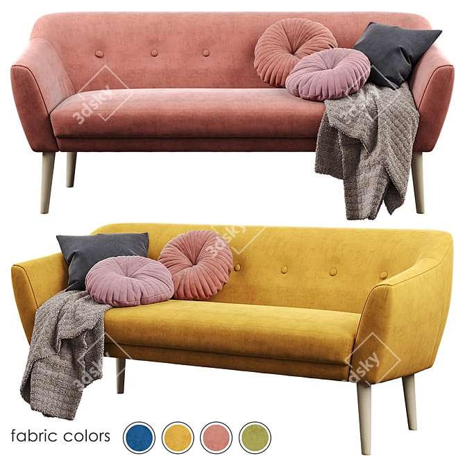 Signal Bergen 3: Stylish Scandinavian Sofa 3D model image 1