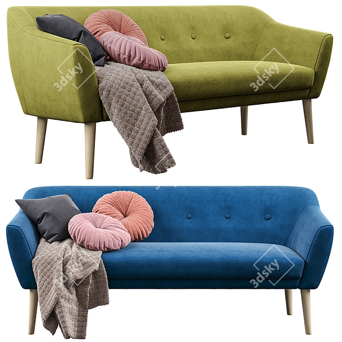 Signal Bergen 3: Stylish Scandinavian Sofa 3D model image 4