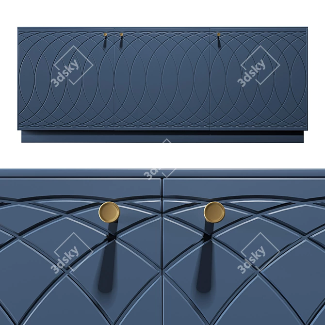 Mette Chest: Elegant Storage Solution 3D model image 1