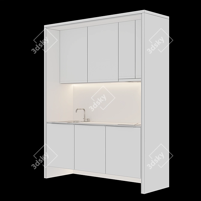 Sleek Kitchen: Minimalistic Elegance 3D model image 4