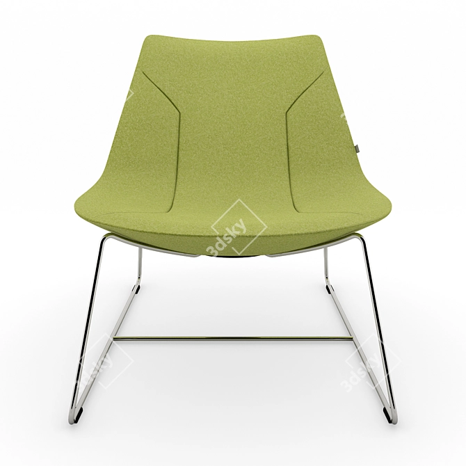 Chic Lounge Armchair: Sleek Comfort 3D model image 4