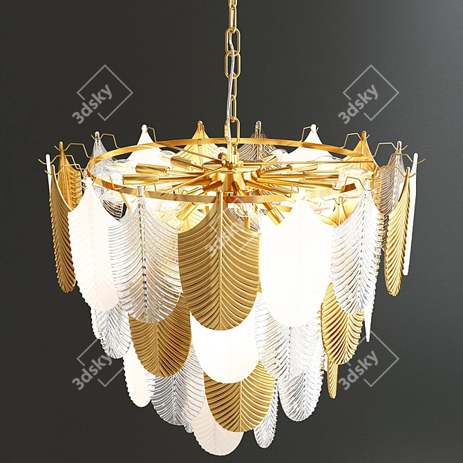 Regal Gold Chandelier Collection 3D model image 2