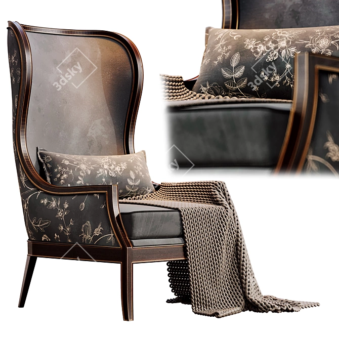 Beverly Colette: Elegant ArmChair 3D model image 1