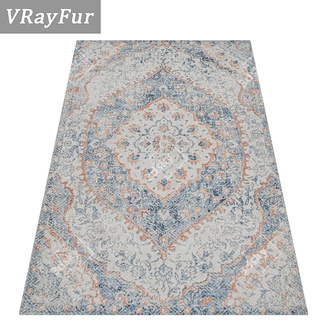 Luxury Carpets Set - High-Quality Textures 3D model image 2