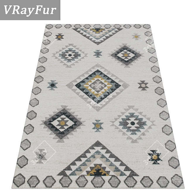 Premium Carpet Set: High-Quality Textures 3D model image 2