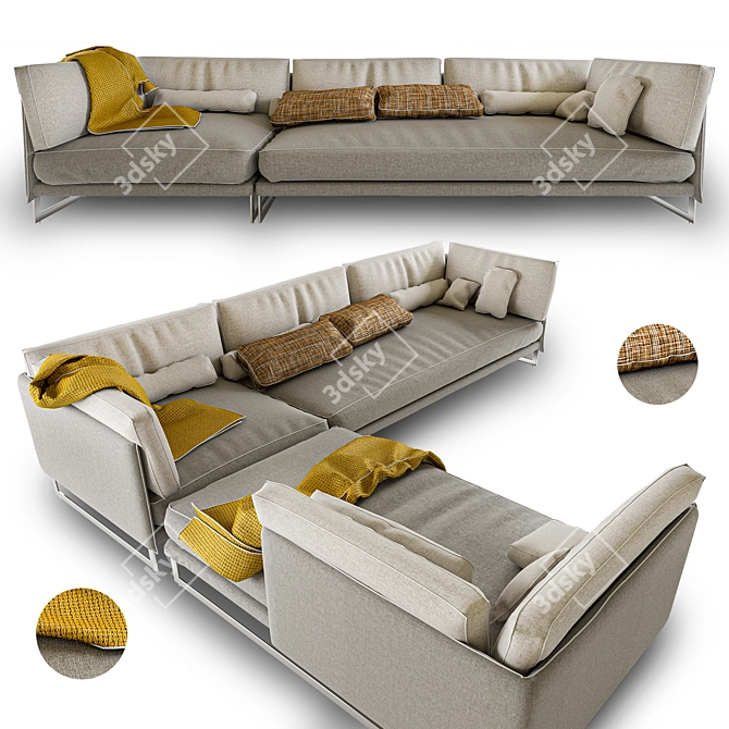 SABA LIVINGSTON 4-Seat Sofa Set 3D model image 1