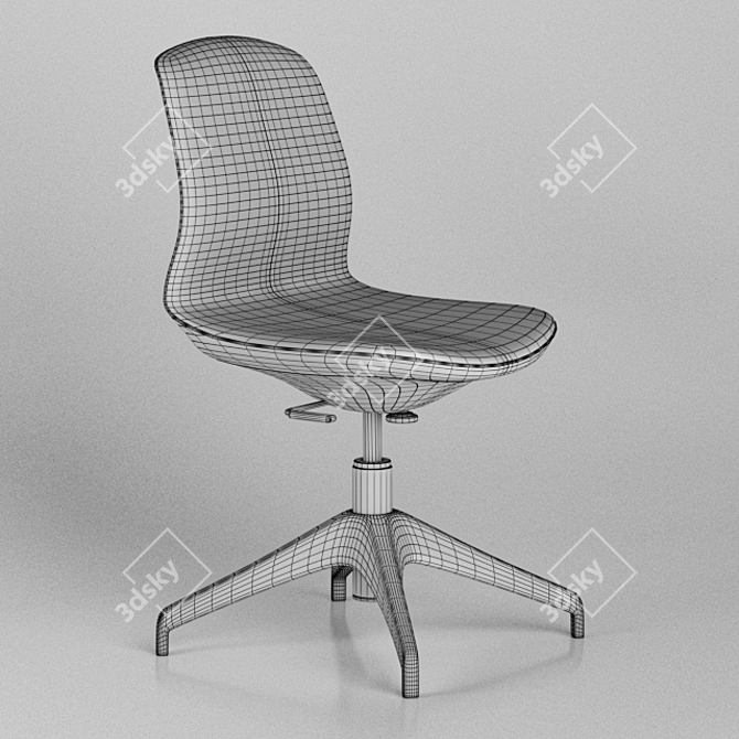 Sleek Swivel Chair: LÅNGFJÄLL Conference 3D model image 3