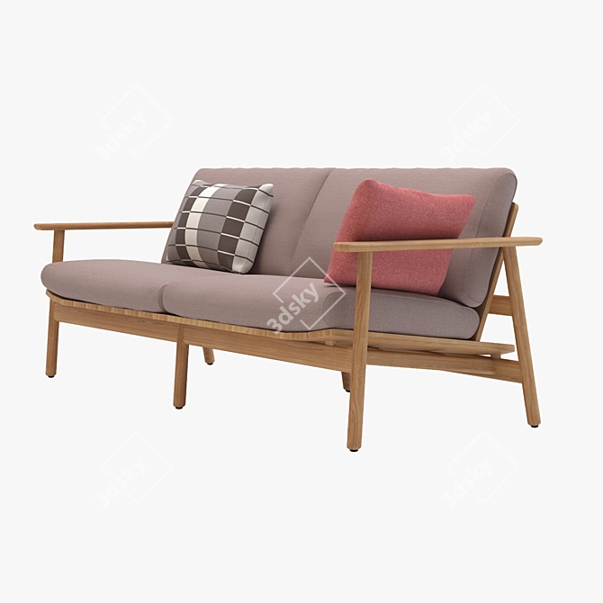 Modern Kettal Riva 3-Seater Sofa 3D model image 2