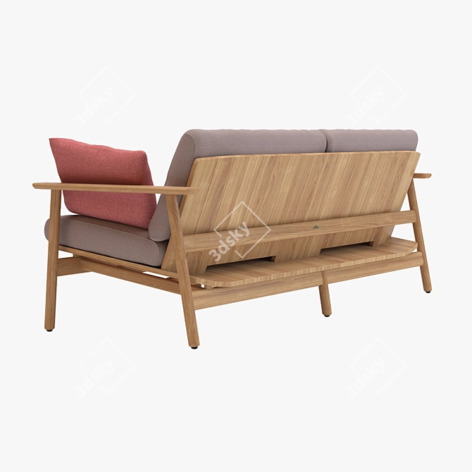 Modern Kettal Riva 3-Seater Sofa 3D model image 3