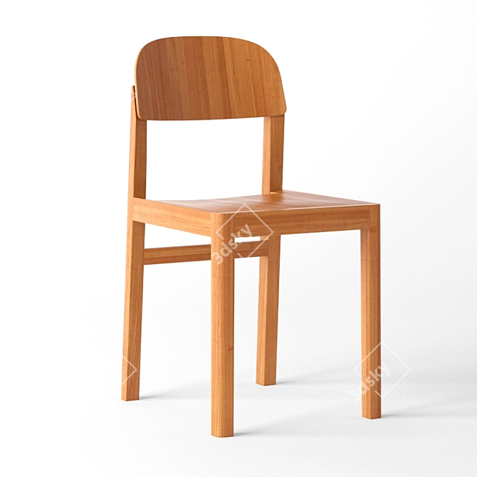 Modern Scandinavian Workshop Chair 3D model image 2