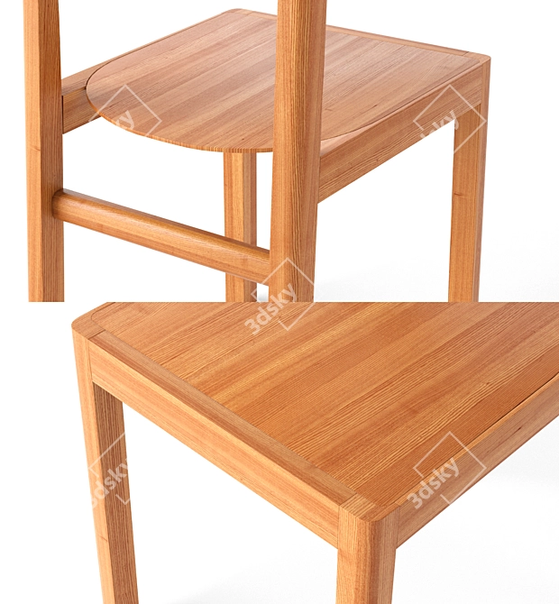 Modern Scandinavian Workshop Chair 3D model image 3