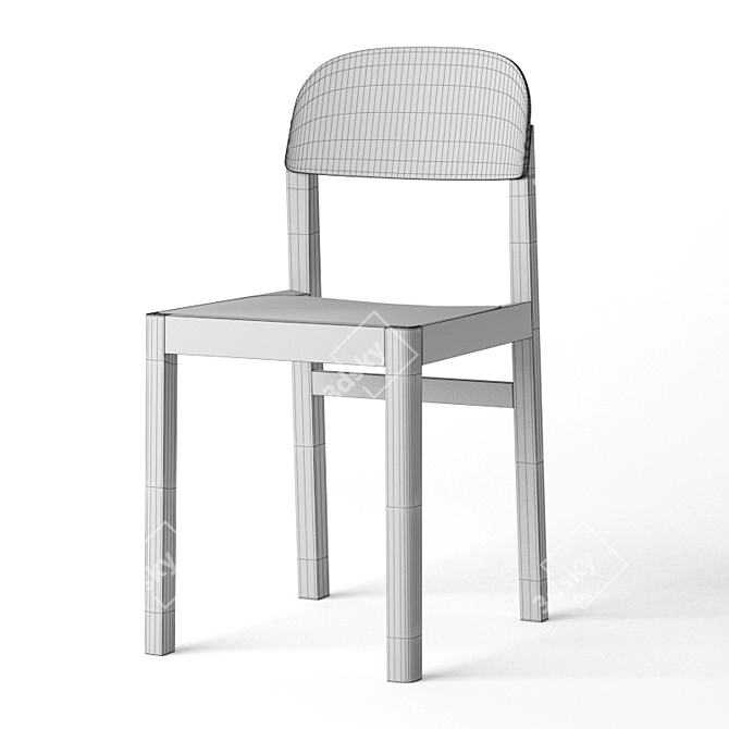 Modern Scandinavian Workshop Chair 3D model image 4