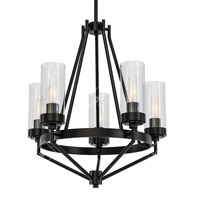 Kane 18: Elegant Bronze Chandelier 3D model image 1