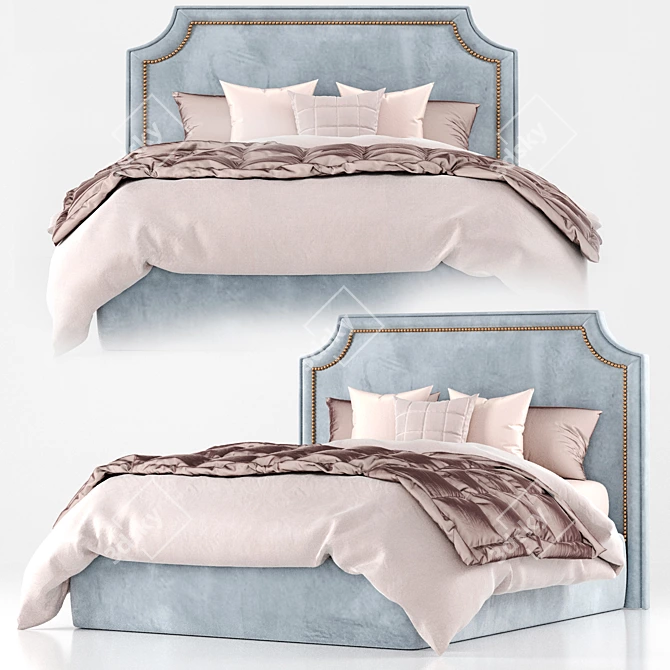 Garda Decor Bed: Elegant and Customizable 3D model image 1