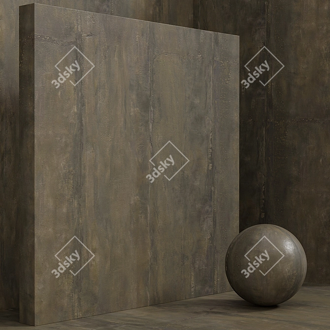 Seamless Plaster Rust Concrete 3D model image 2