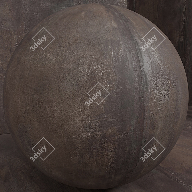 Seamless Plaster Rust Concrete 3D model image 4