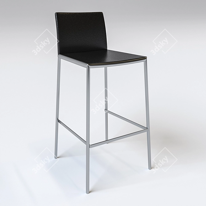 Sleek Style Bar Chair 3D model image 1