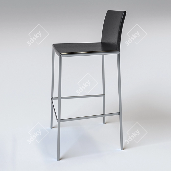 Sleek Style Bar Chair 3D model image 2