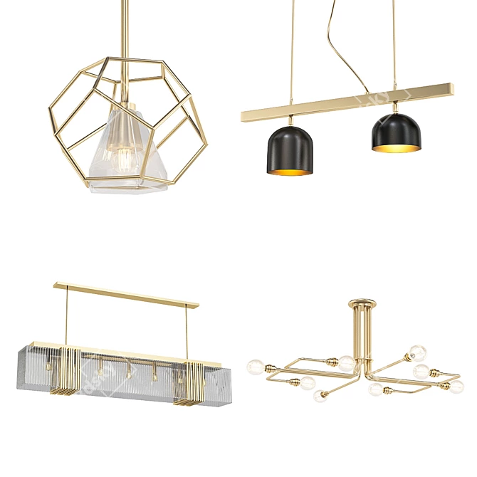 Modern Chandelier Collection 3D model image 1