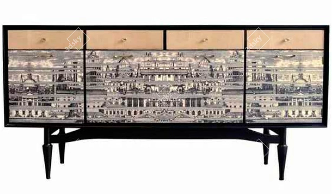 1952 Vintage Exclusive Sideboard 3D model image 2