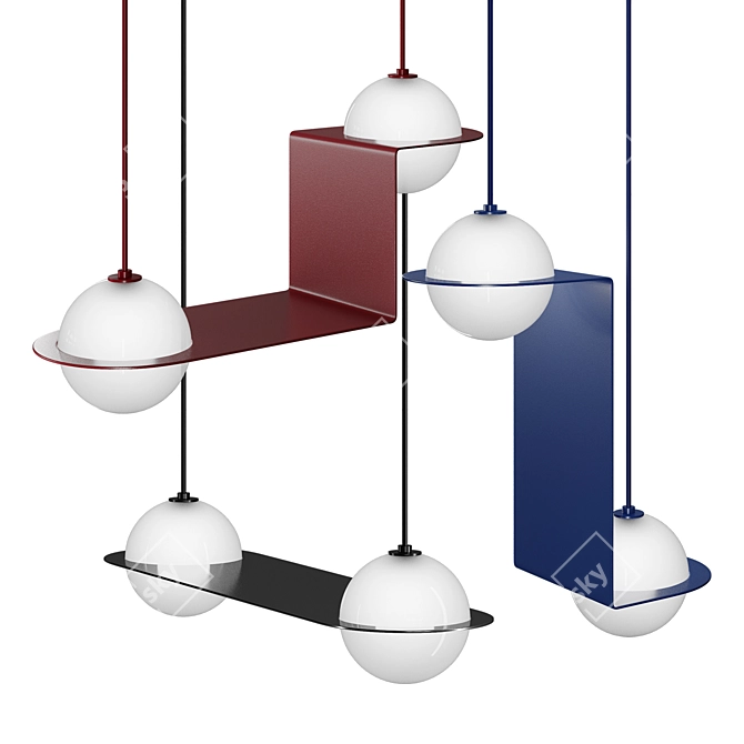 Lambert & Fils Laurent Pendant Light 3D model image 1