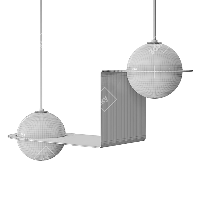 Lambert & Fils Laurent Pendant Light 3D model image 2