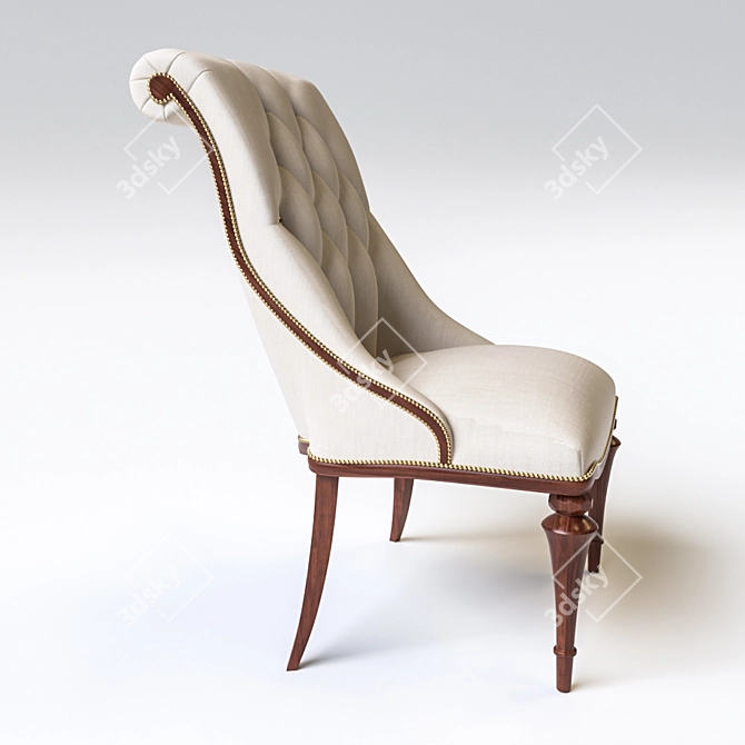 Elegant Corona Dining Chair 3D model image 2