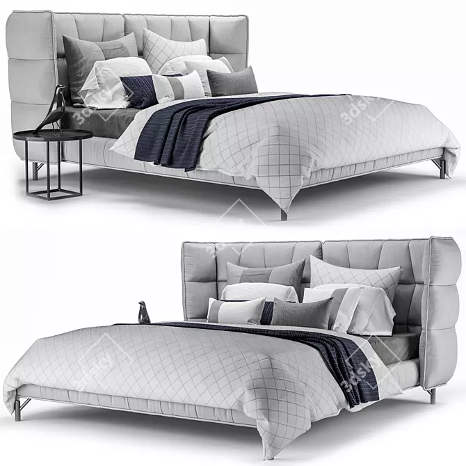 Soho Bed: Sleek and Stylish Sleep 3D model image 1