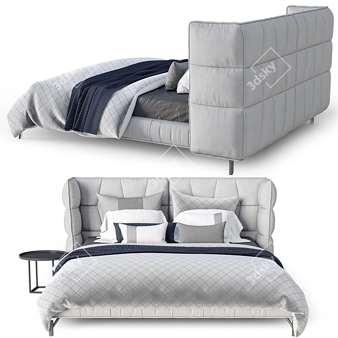 Soho Bed: Sleek and Stylish Sleep 3D model image 6