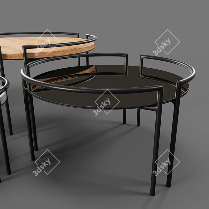 Carrasco Table: Elegant Iron & Marble Design 3D model image 3