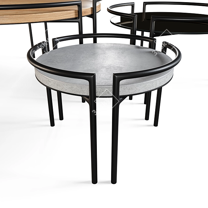 Carrasco Table: Elegant Iron & Marble Design 3D model image 9