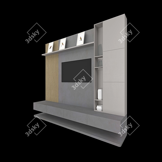 Neolith TV Stand: Modern, Functional 3D model image 1