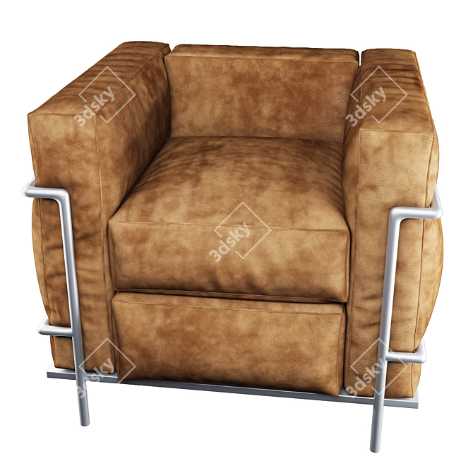 Modern Spline Armchair: Low Poly, UV Mapped 3D model image 4