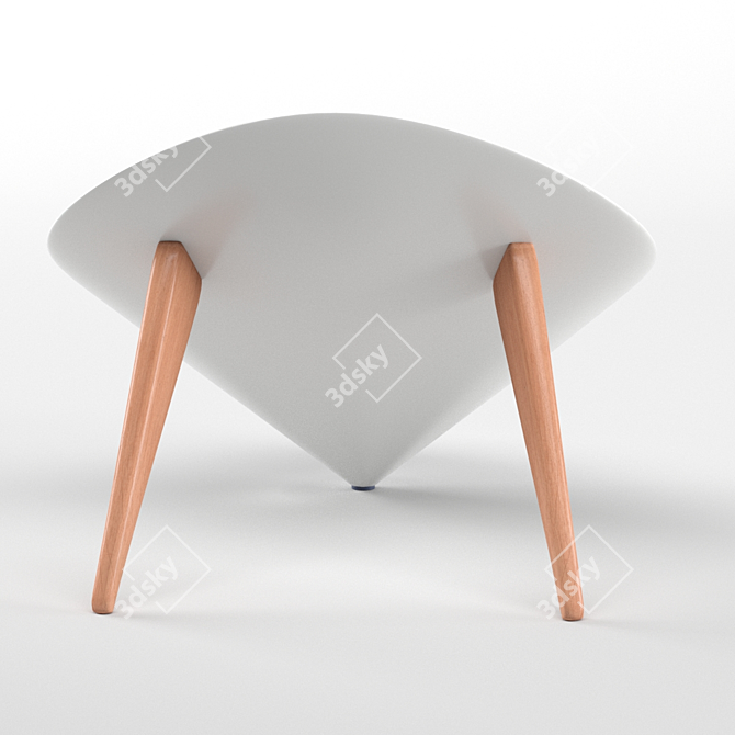 Sleek Circular Chair 3D model image 3