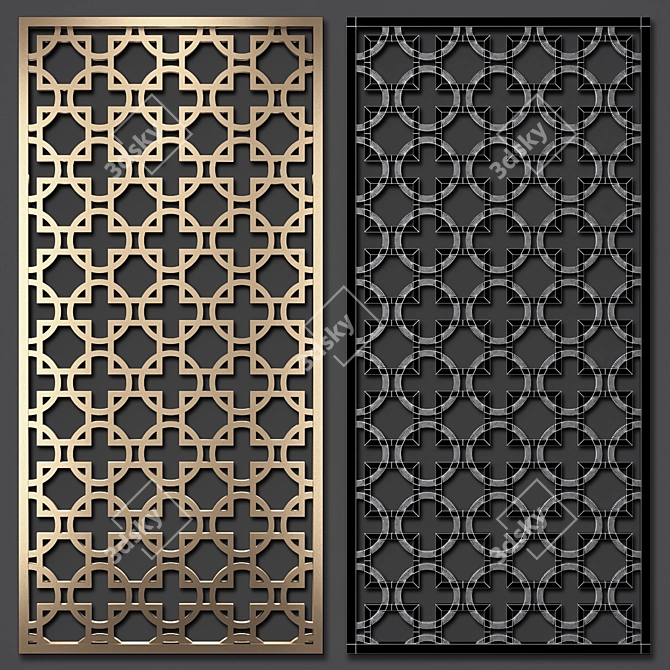 Decorative Partition: Stylish and Functional 3D model image 3