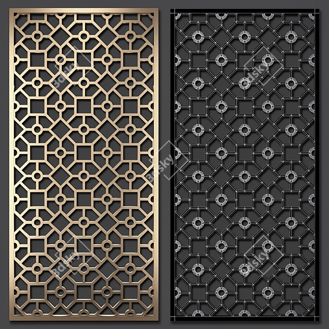 Decorative Partition: Stylish and Functional 3D model image 4