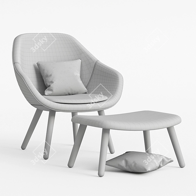 Elegant Philippa Armchair: Sophisticated Comfort 3D model image 4