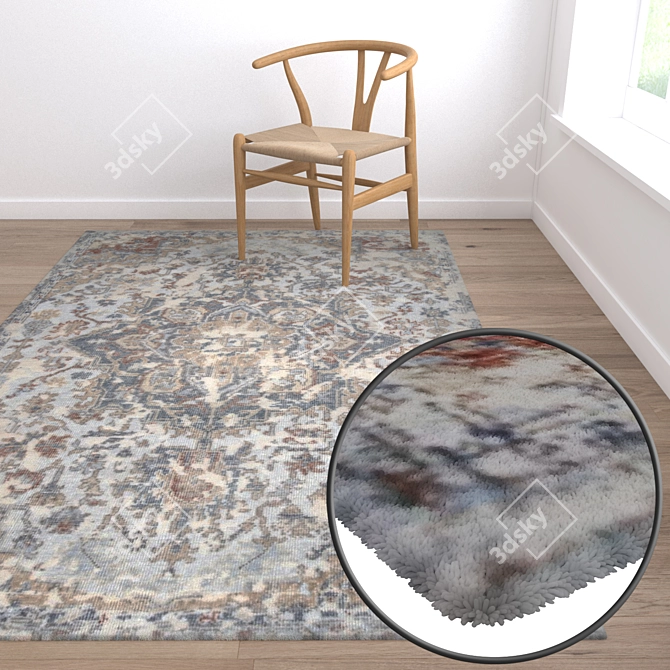 Luxury Rug Set: High-Quality Textures 3D model image 5