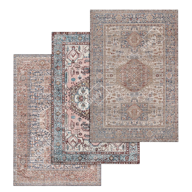 High-Quality Carpet Set 3D model image 1