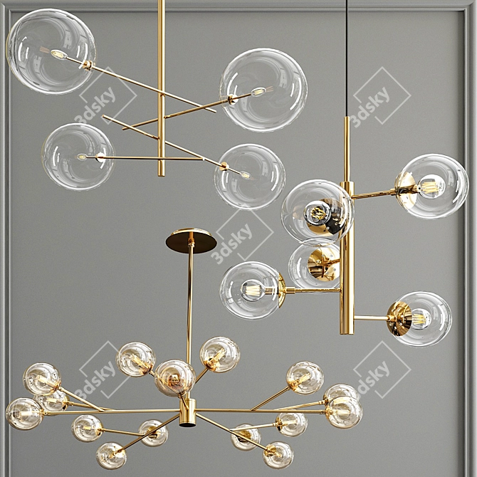 Globe Pendant Light Collection 3D model image 1