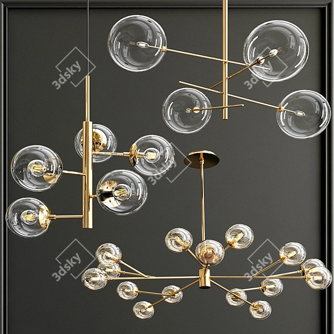 Globe Pendant Light Collection 3D model image 5