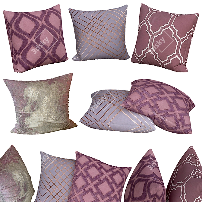 Sofa-Sized Throw Pillows | Elegant Decor 3D model image 1