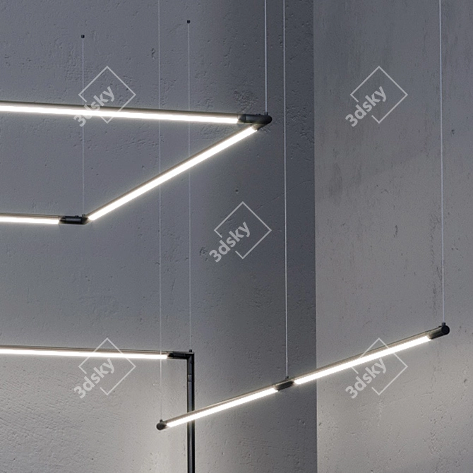 Modular Tub Pendant Lights 3D model image 4